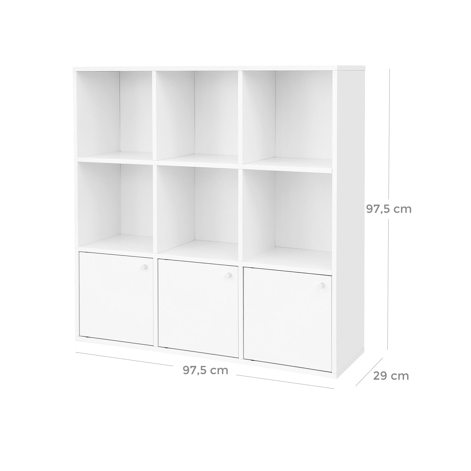 Bookcase - Detached - Cubus Cabinet - 9 compartments - White