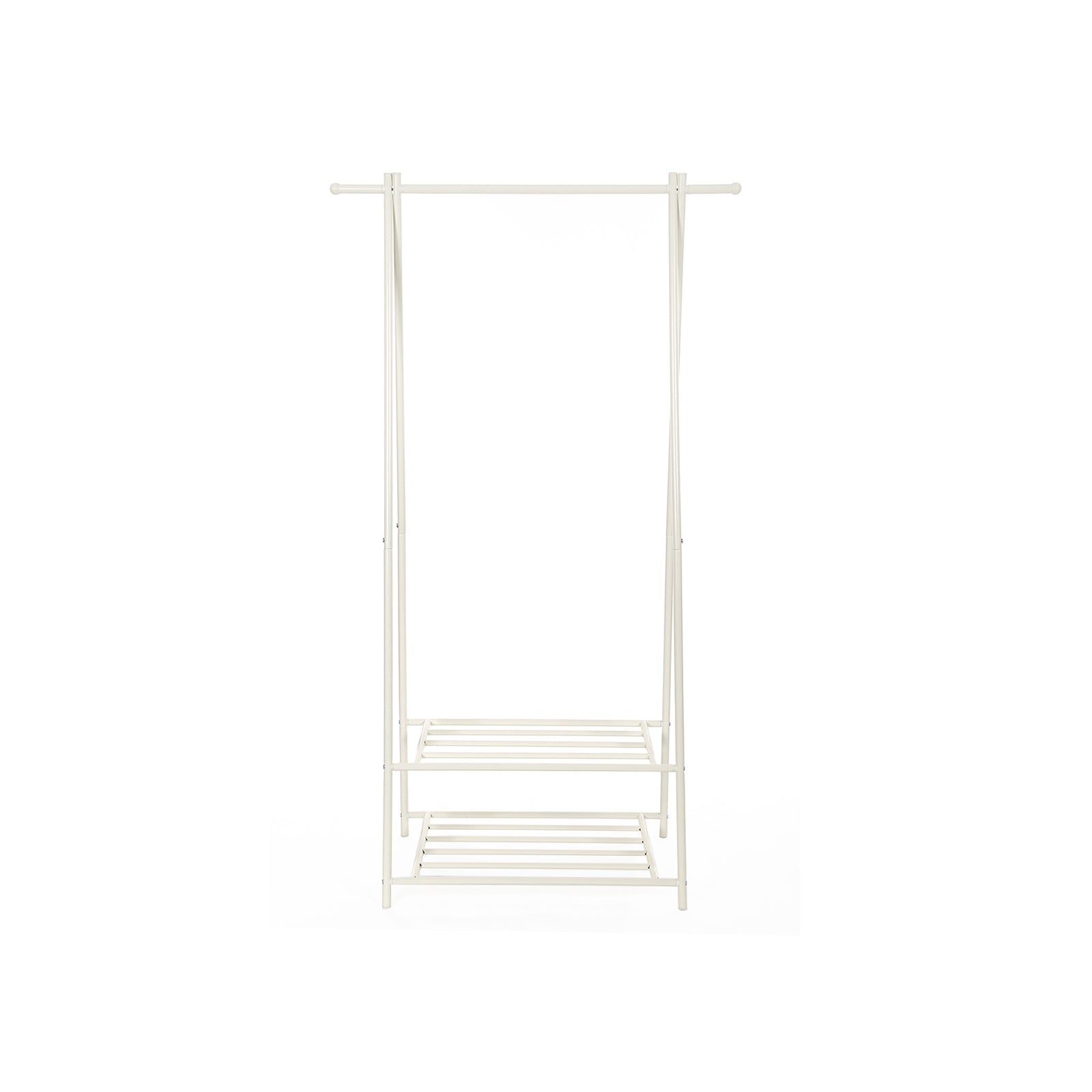 Clothing rack - with shoe rack - metal - black